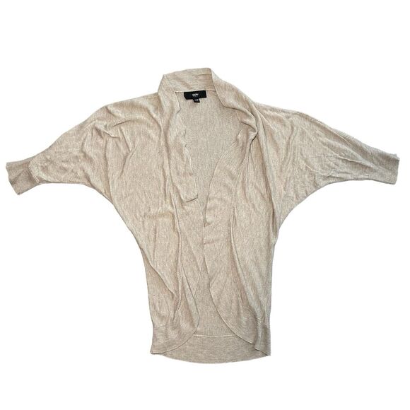 Mossimo Open Front Cardigan Women Size XS Cream Ruffle Knit Preppy Academia Y2K - Picture 4 of 11